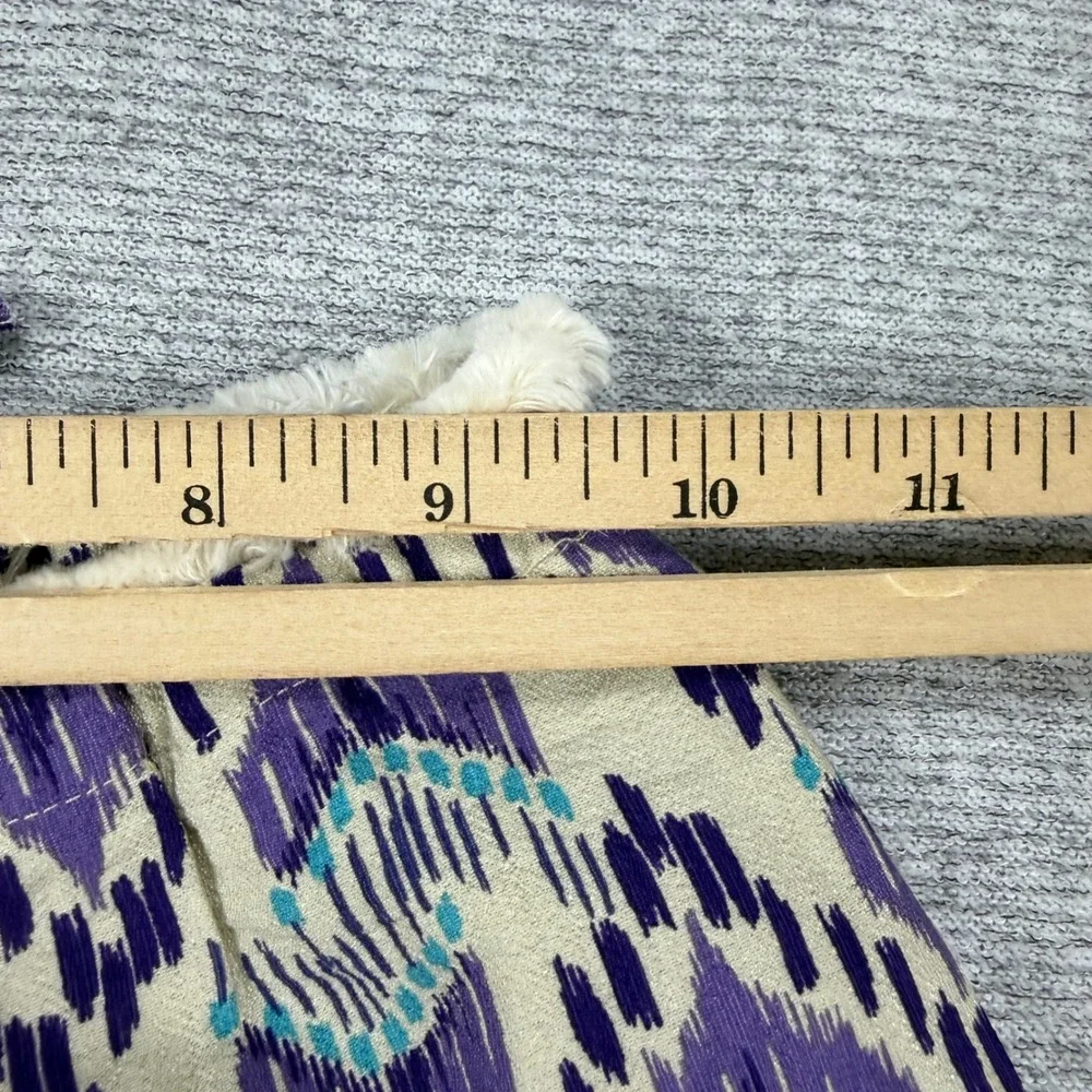 Zara Kids Purple Ikat Print Wide Leg Pants Size 11-12 MSRP $32